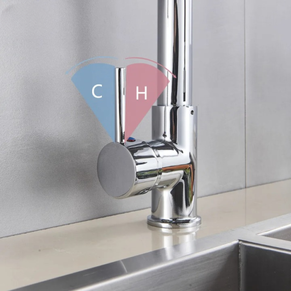 Single Handle Kitchen Faucet With Pull-Down Spray - Image 2