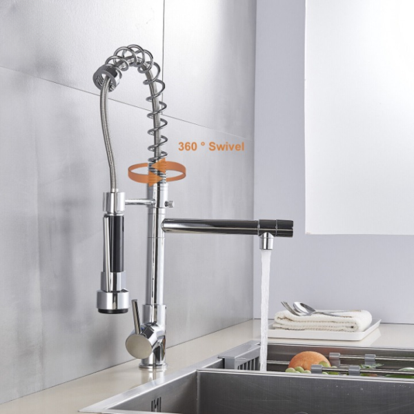 Single Handle Kitchen Faucet With Pull-Down Spray - Image 5